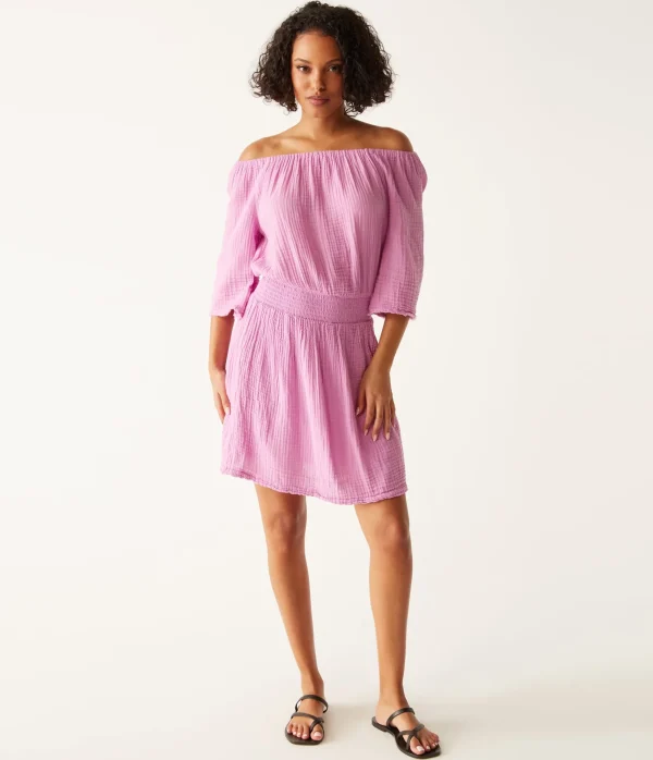 Michael Stars Fernanda Gauze Convertible Dress- Dresses | Mini Dresses