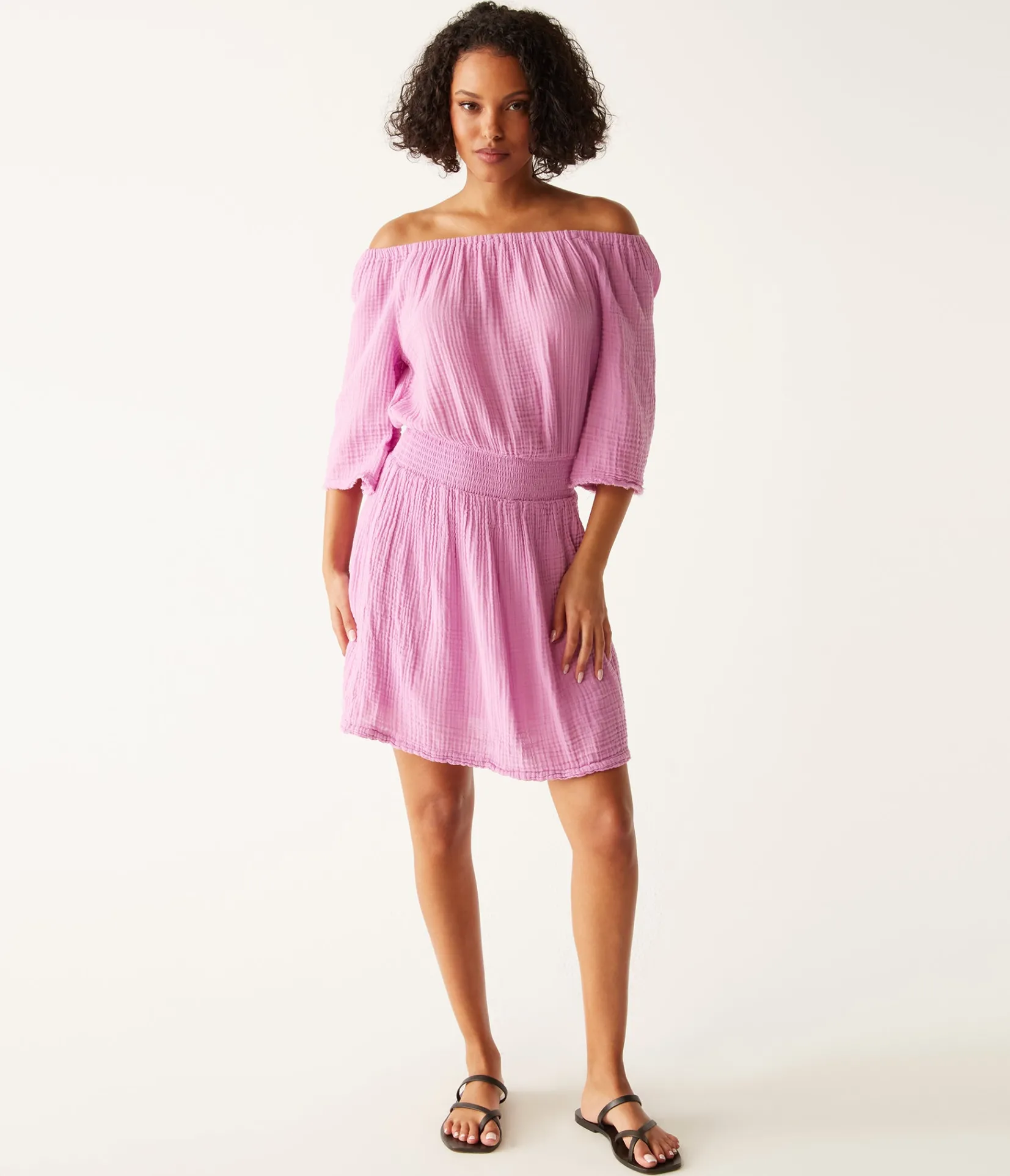 fernanda_gauze_convertible_dress_10.webp Michael Stars Fernanda Gauze Convertible Dress- Dresses | Mini Dresses