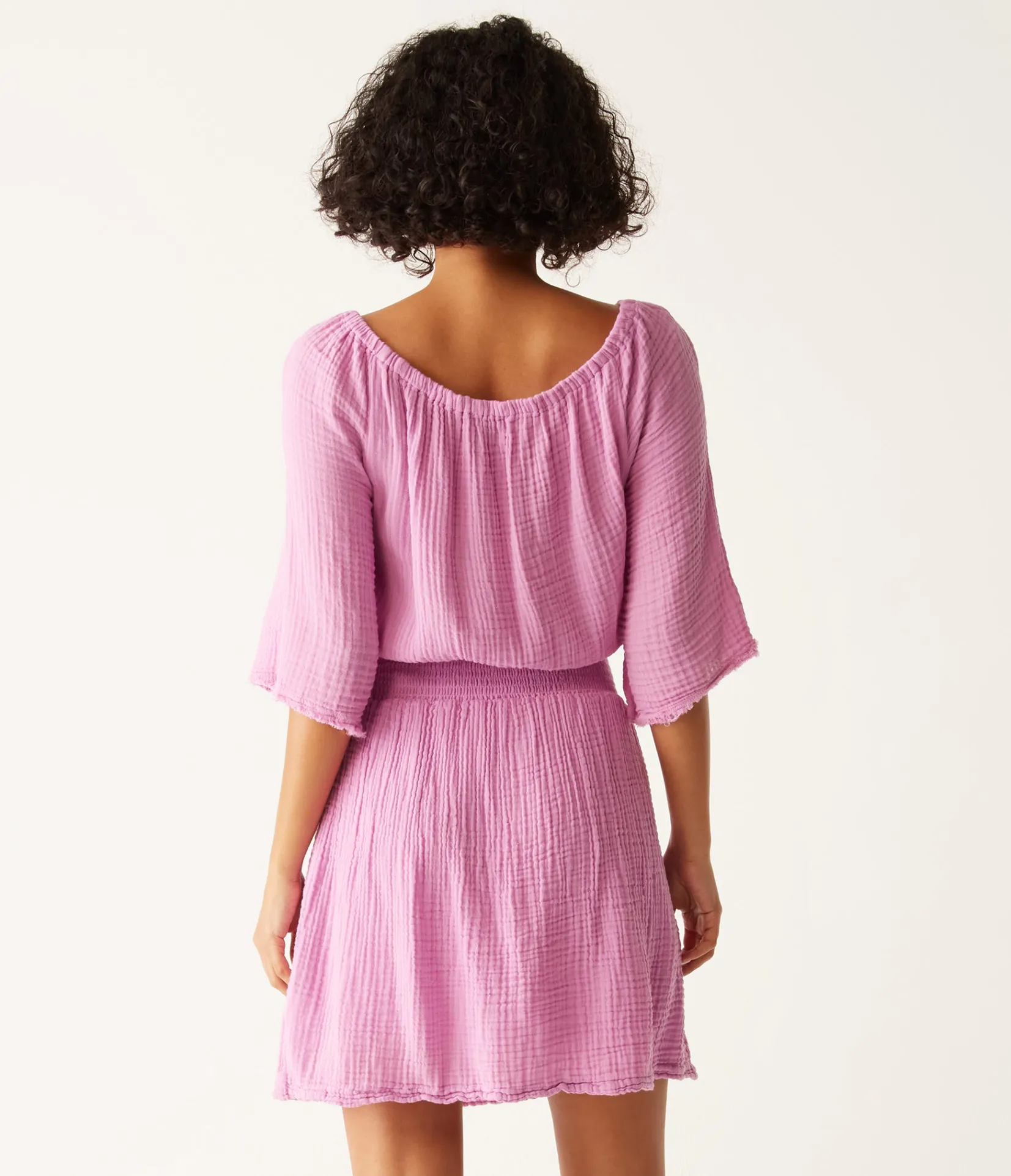 fernanda_gauze_convertible_dress_11.webp Michael Stars Fernanda Gauze Convertible Dress- Dresses | Mini Dresses