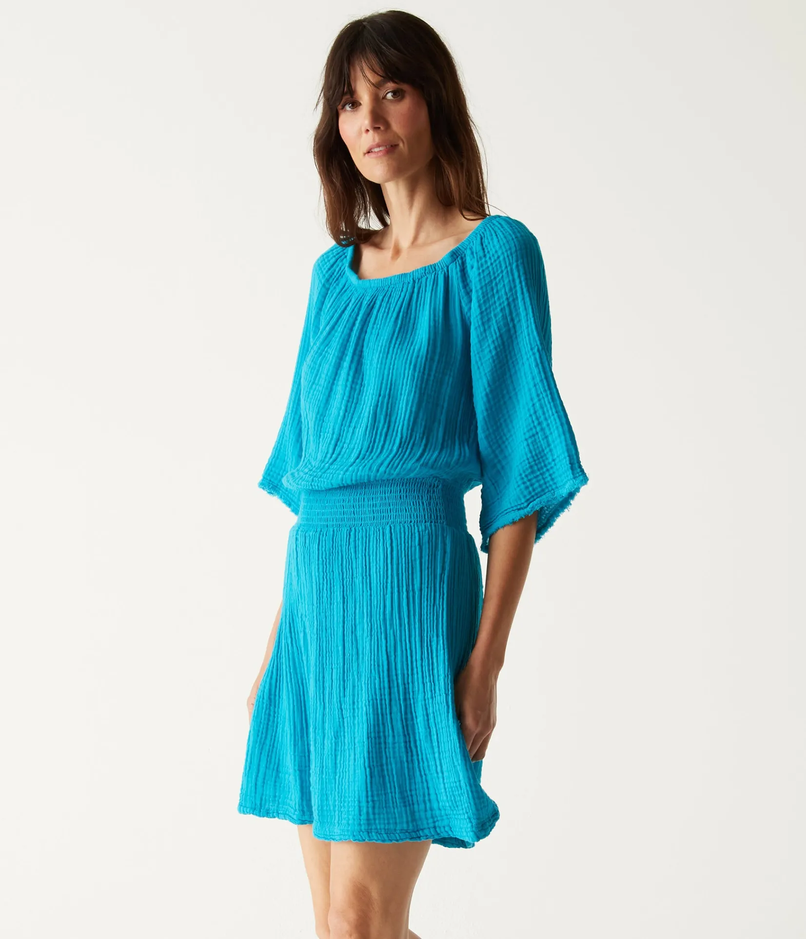 fernanda_gauze_convertible_dress_2.webp Michael Stars Fernanda Gauze Convertible Dress- Dresses | Mini Dresses