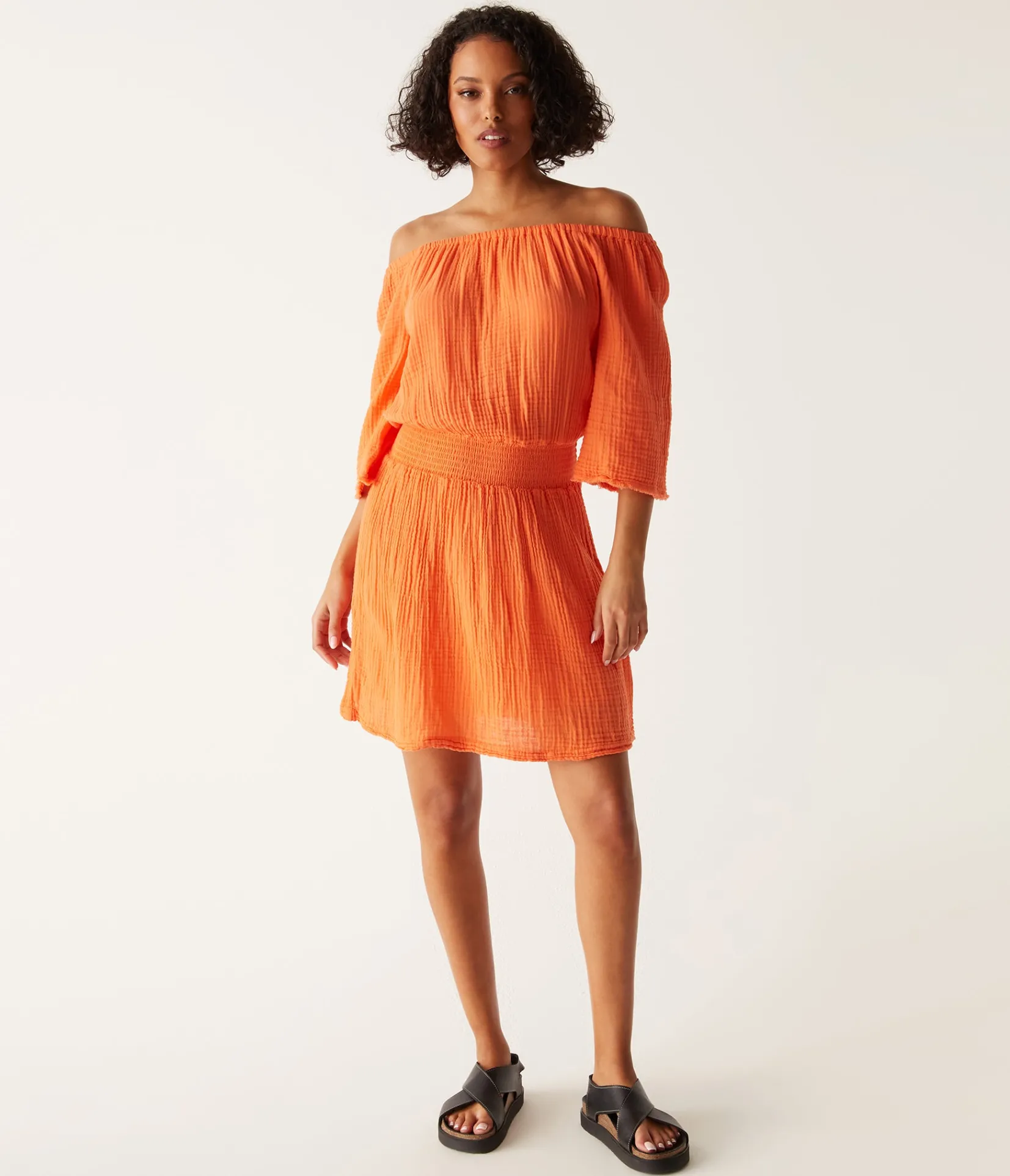 fernanda_gauze_convertible_dress_5.webp Michael Stars Fernanda Gauze Convertible Dress- Dresses | Mini Dresses