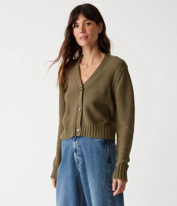 Michael Stars Fran Cropped Cardigan- Sweaters & Cardigans