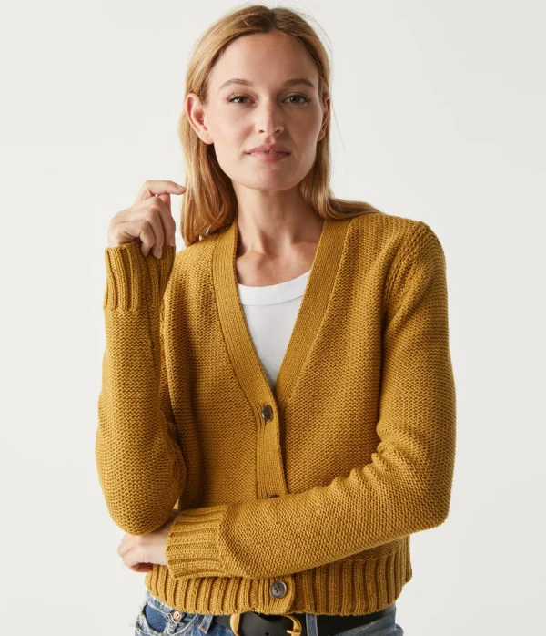 Michael Stars Fran Cropped Cardigan- Sweaters & Cardigans