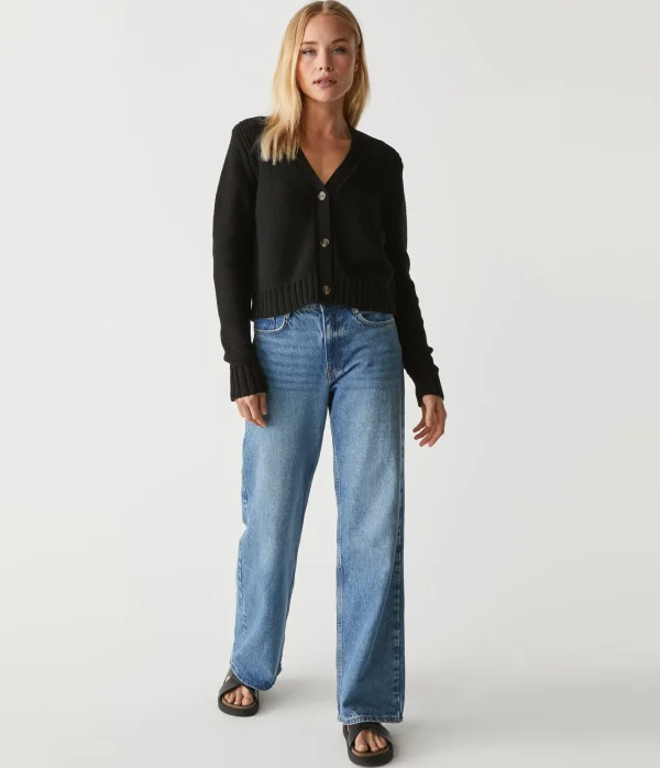 Michael Stars Fran Cropped Cardigan- Sweaters & Cardigans