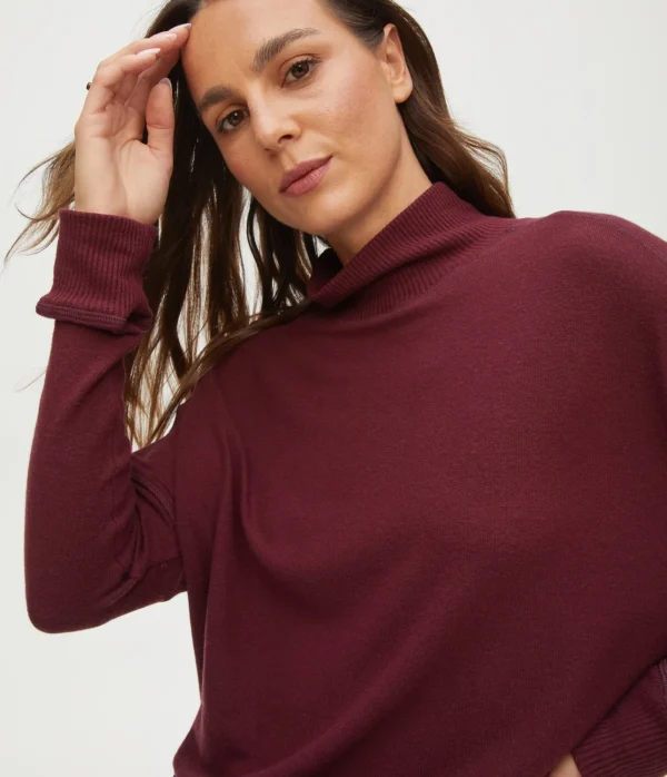 Michael Stars Frida Mock Neck Top- Loungewear