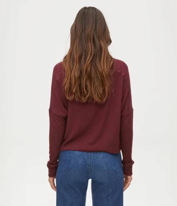 Michael Stars Frida Mock Neck Top- Loungewear