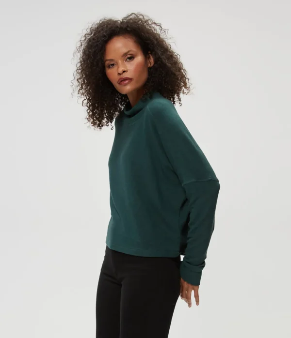 Michael Stars Frida Mock Neck Top- Loungewear