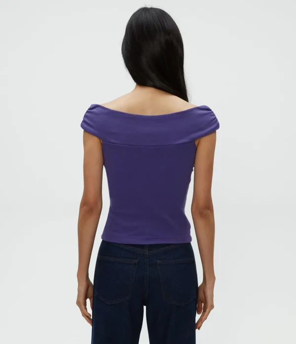 Michael Stars Gabbriette Twist Front Top- Tops, Blouses & Shirts | Ultra Rib T-Shirts