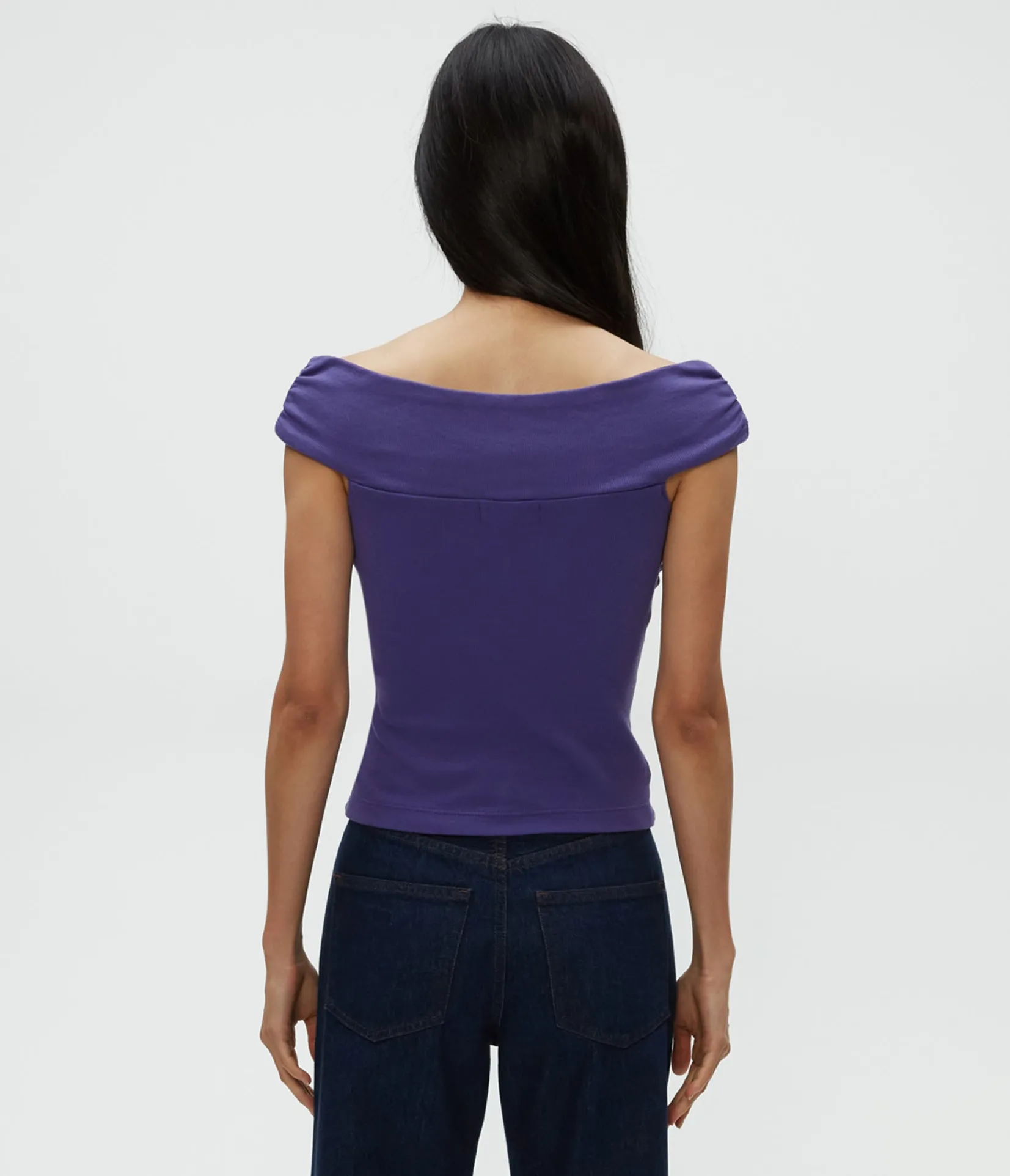 gabbriette_twist_front_top_17.webp Michael Stars Gabbriette Twist Front Top- Tops, Blouses & Shirts | Ultra Rib T-Shirts