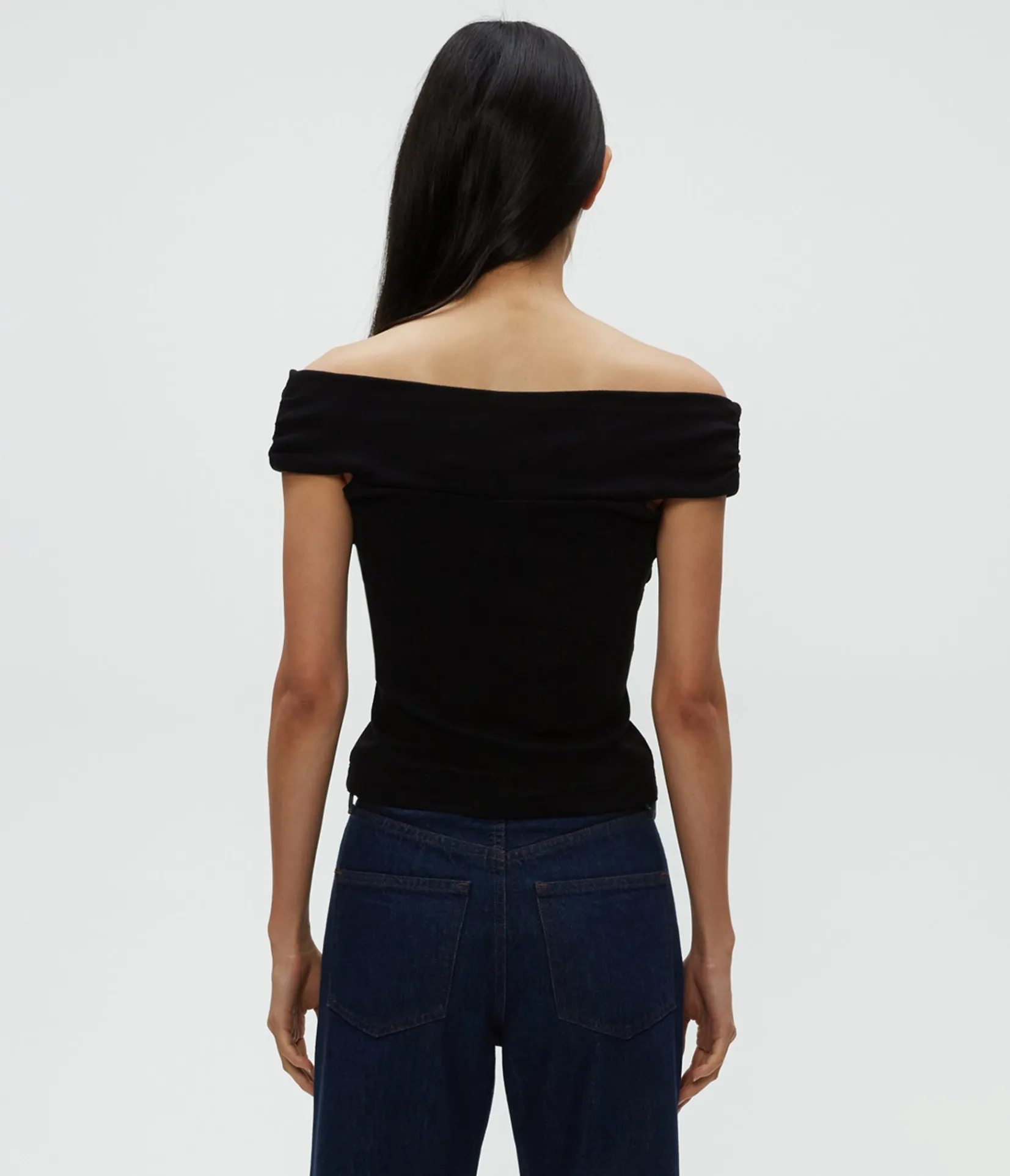 gabbriette_twist_front_top_3.webp Michael Stars Gabbriette Twist Front Top- Tops, Blouses & Shirts | Ultra Rib T-Shirts