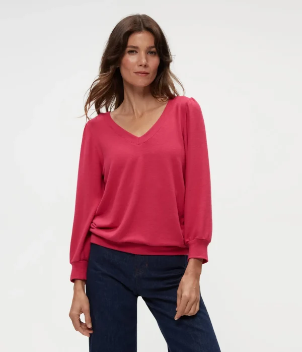 Michael Stars Gabriella V-Neck Top- Loungewear