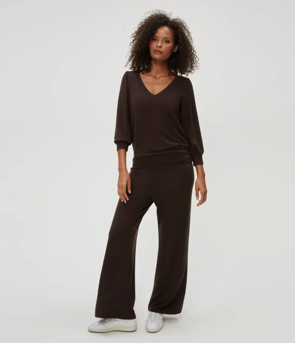 Michael Stars Gabriella V-Neck Top- Loungewear