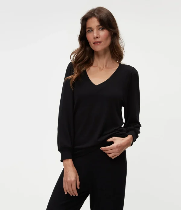 Michael Stars Gabriella V-Neck Top- Loungewear