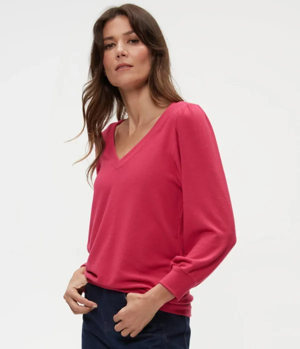 Michael Stars Gabriella V-Neck Top- Loungewear