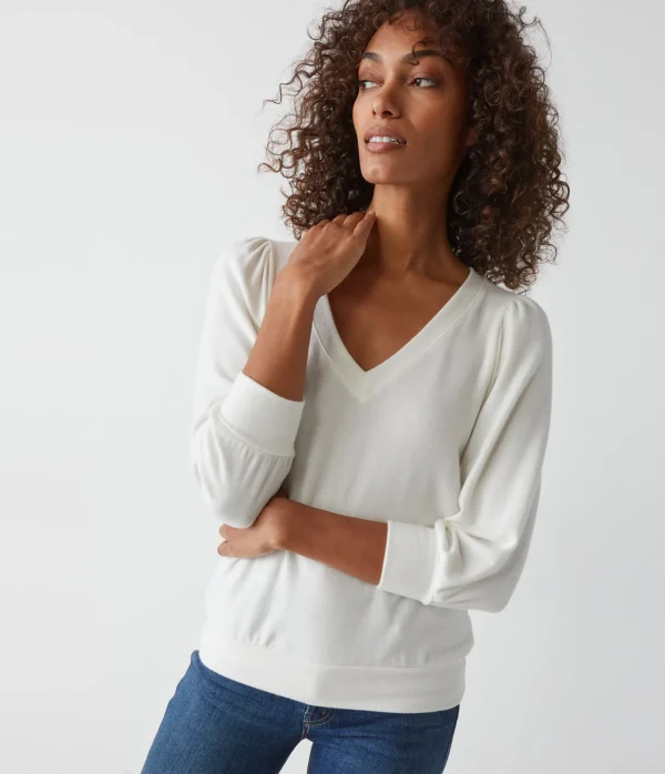 Michael Stars Gabriella V-Neck Top- Loungewear
