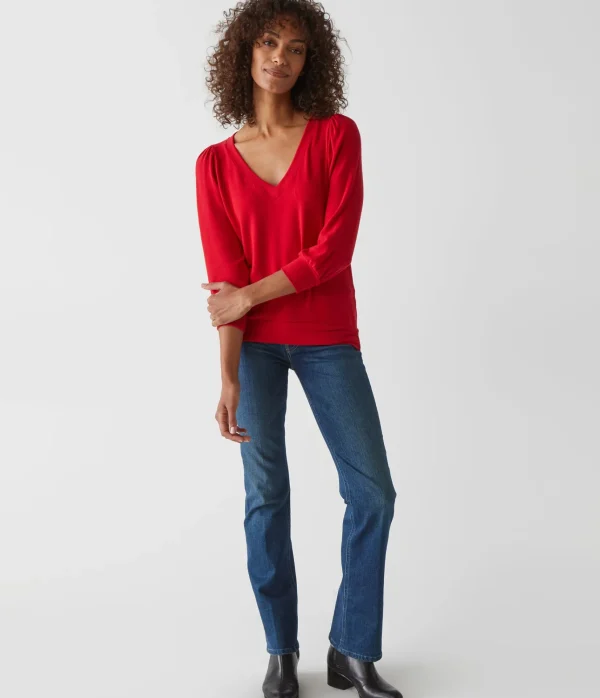 Michael Stars Gabriella V-Neck Top- Loungewear