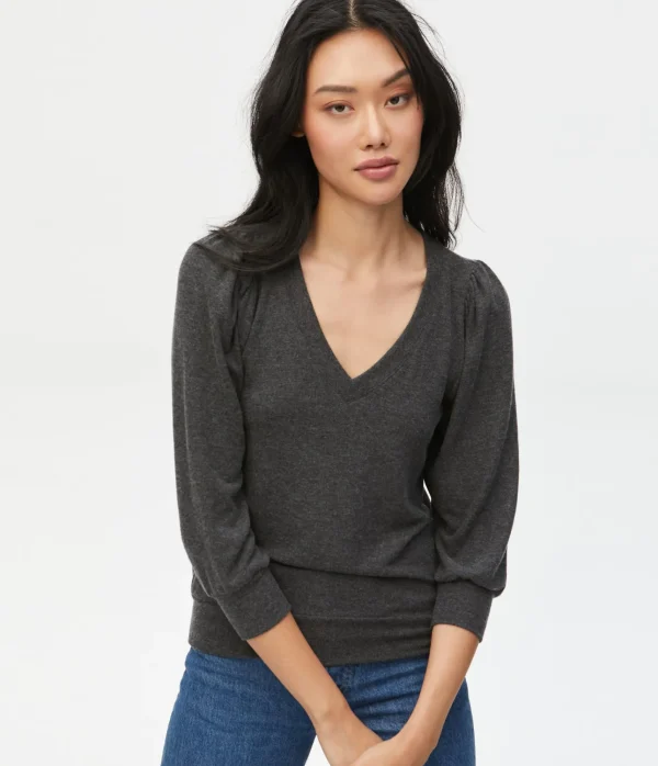 Michael Stars Gabriella V-Neck Top- Loungewear