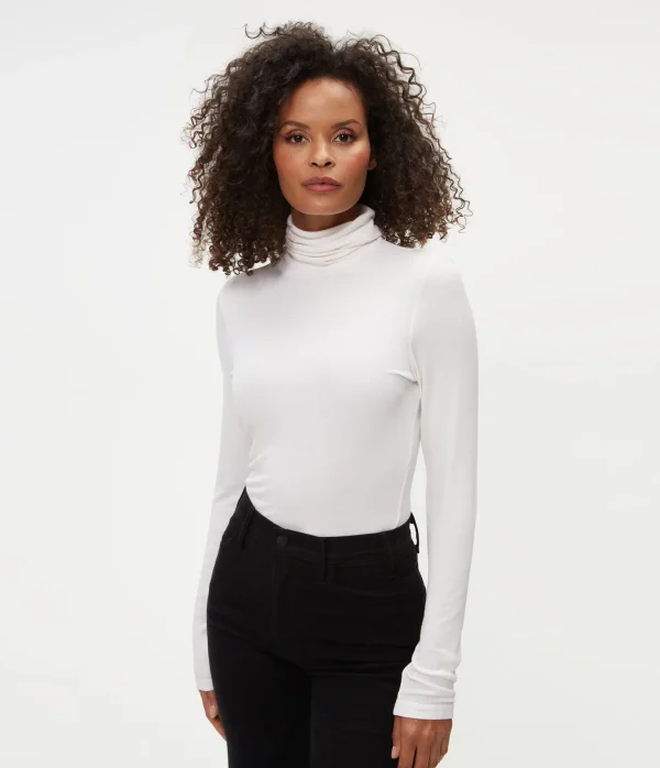 Michael Stars Gail Ribbed Turtleneck- T-Shirts