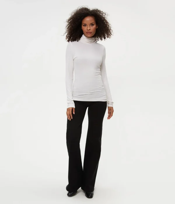 Michael Stars Gail Ribbed Turtleneck- T-Shirts