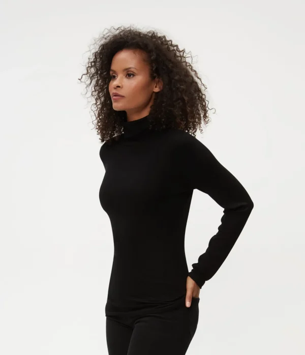 Michael Stars Gail Ribbed Turtleneck- T-Shirts