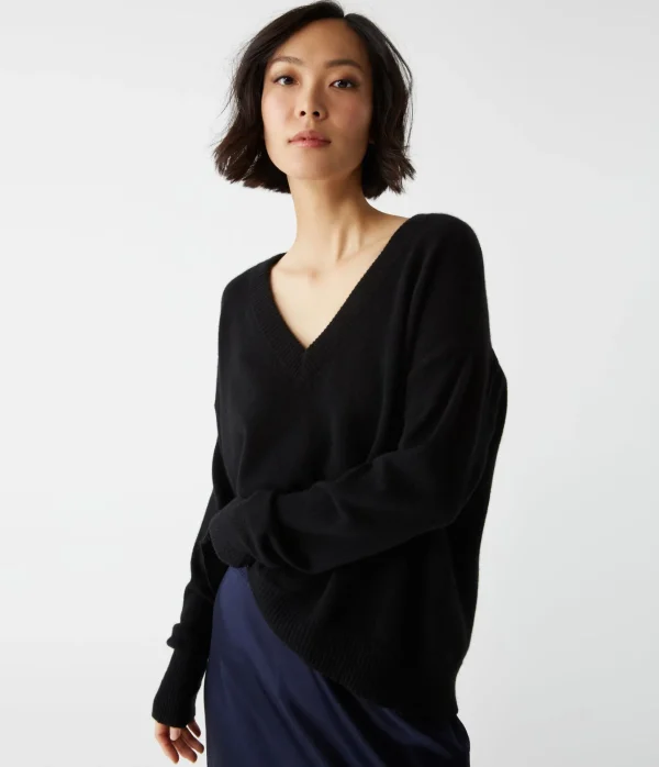 Michael Stars Gemma V-Neck Cashmere Sweater- Sweaters & Cardigans
