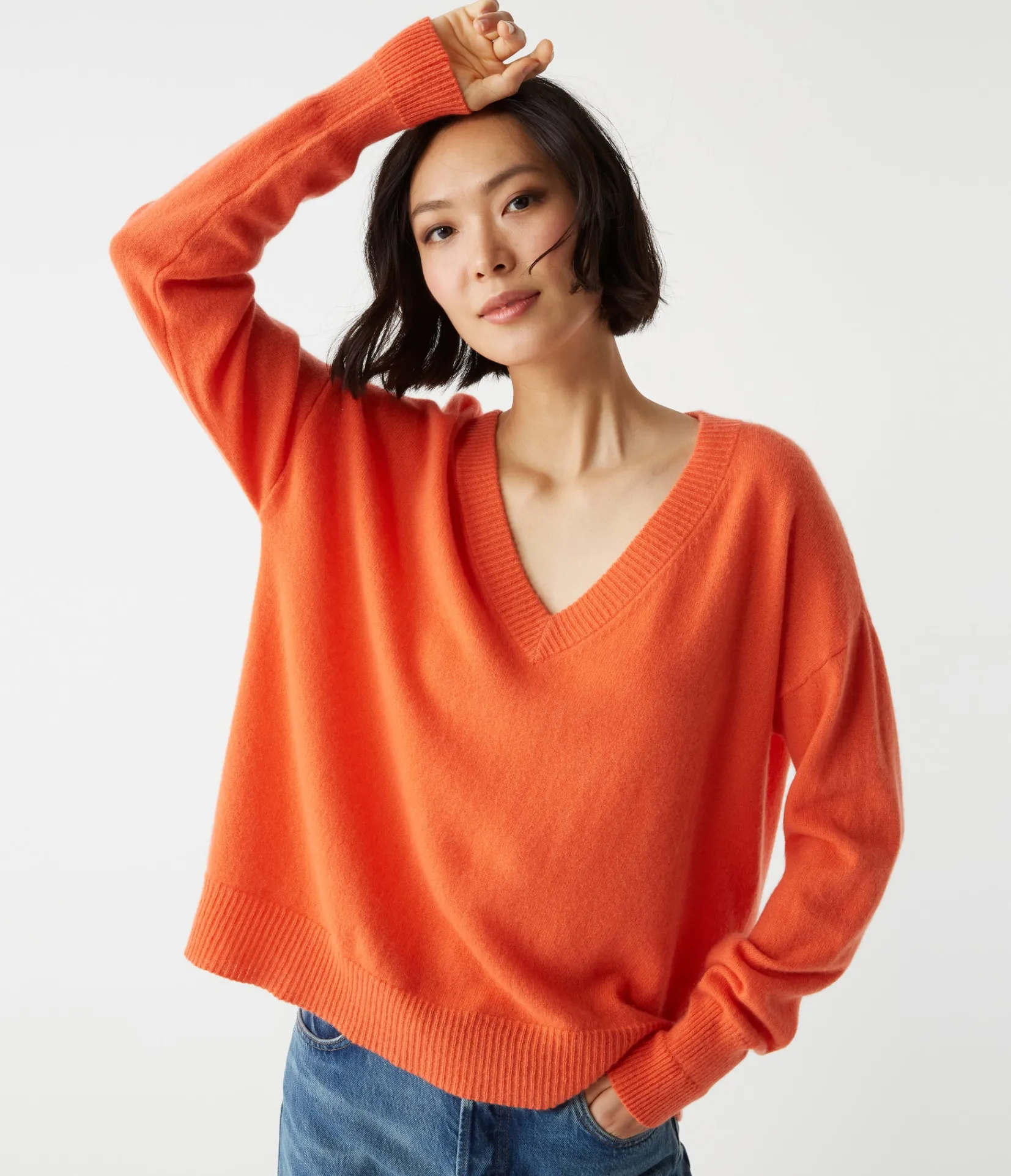 gemma_vneck_cashmere_sweater_16.webp Michael Stars Gemma V-Neck Cashmere Sweater- Sweaters & Cardigans