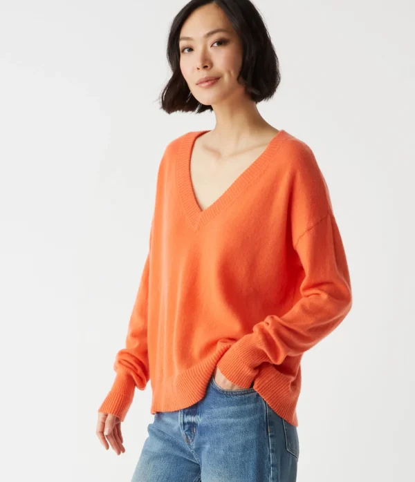 Michael Stars Gemma V-Neck Cashmere Sweater- Sweaters & Cardigans