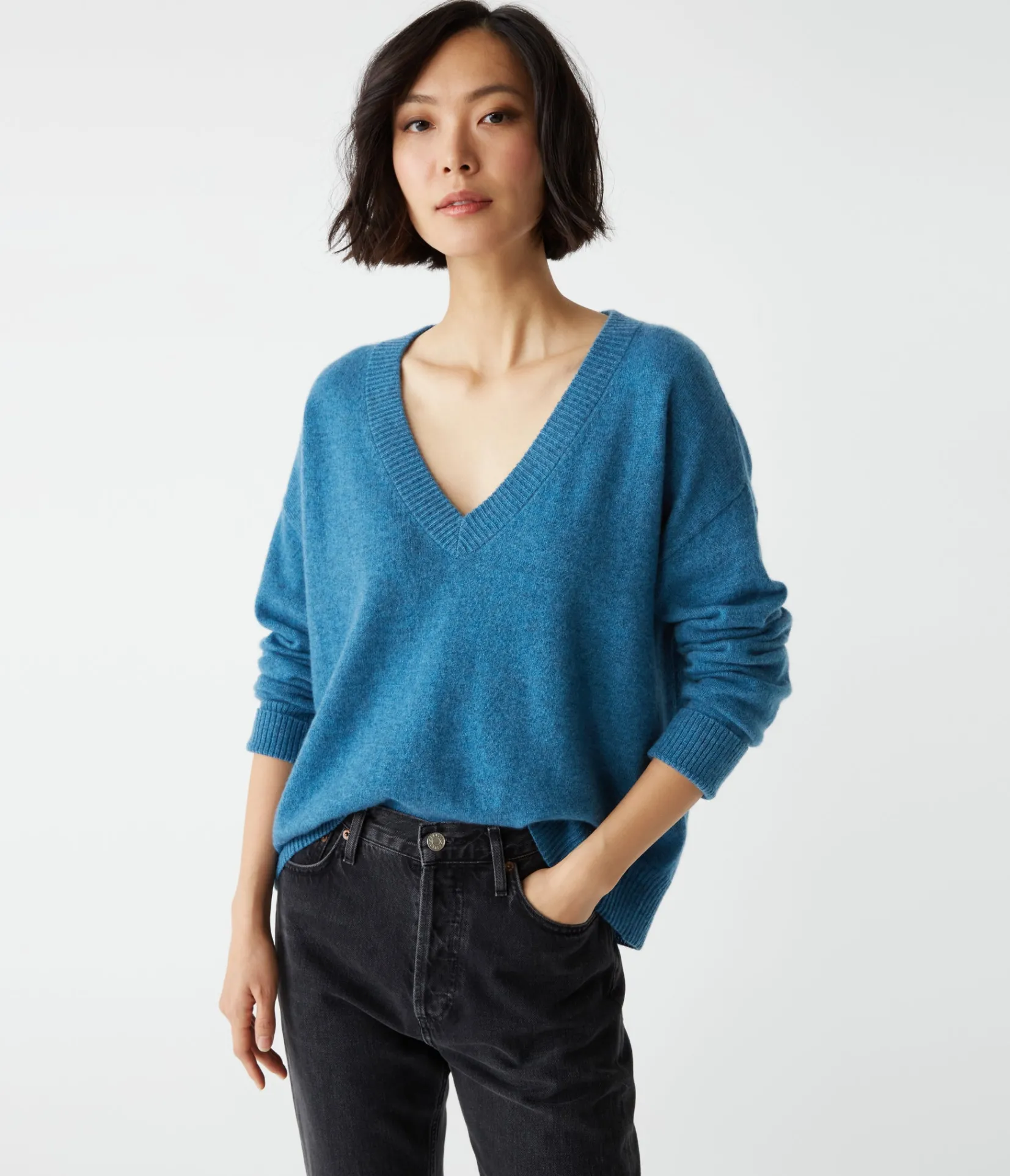 gemma_vneck_cashmere_sweater_20.webp Michael Stars Gemma V-Neck Cashmere Sweater- Sweaters & Cardigans