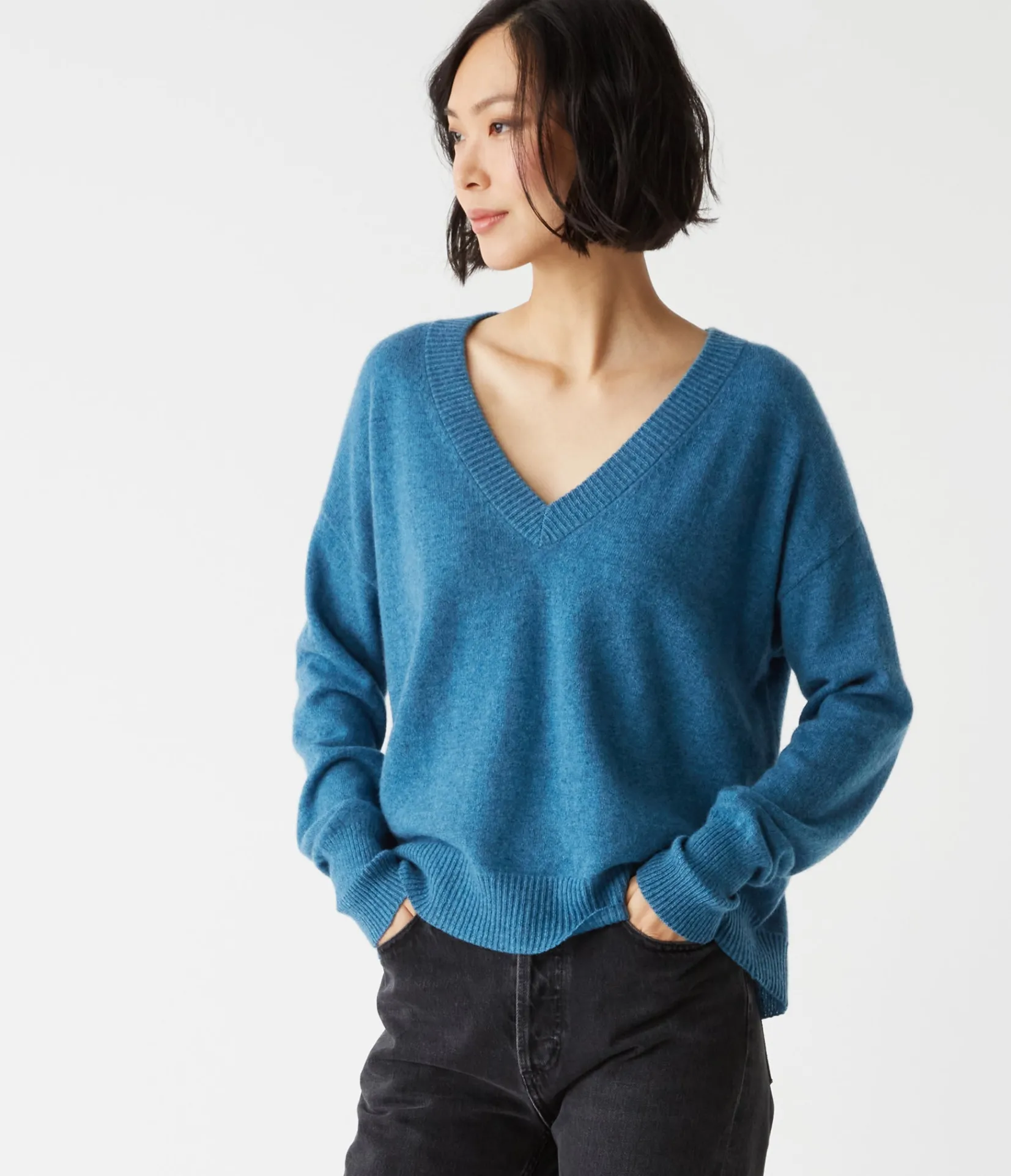 gemma_vneck_cashmere_sweater_22.webp Michael Stars Gemma V-Neck Cashmere Sweater- Sweaters & Cardigans