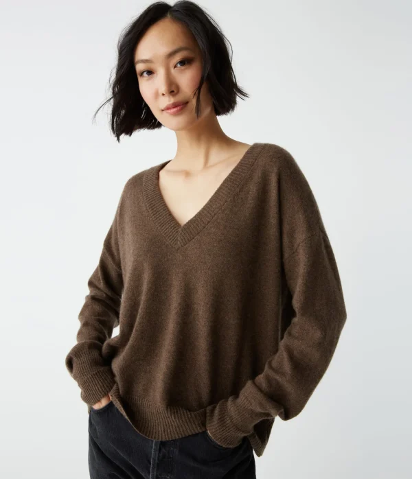 Michael Stars Gemma V-Neck Cashmere Sweater- Sweaters & Cardigans