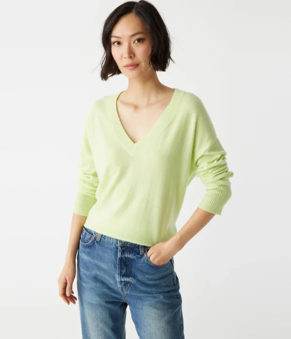 Michael Stars Gemma V-Neck Cashmere Sweater- Sweaters & Cardigans
