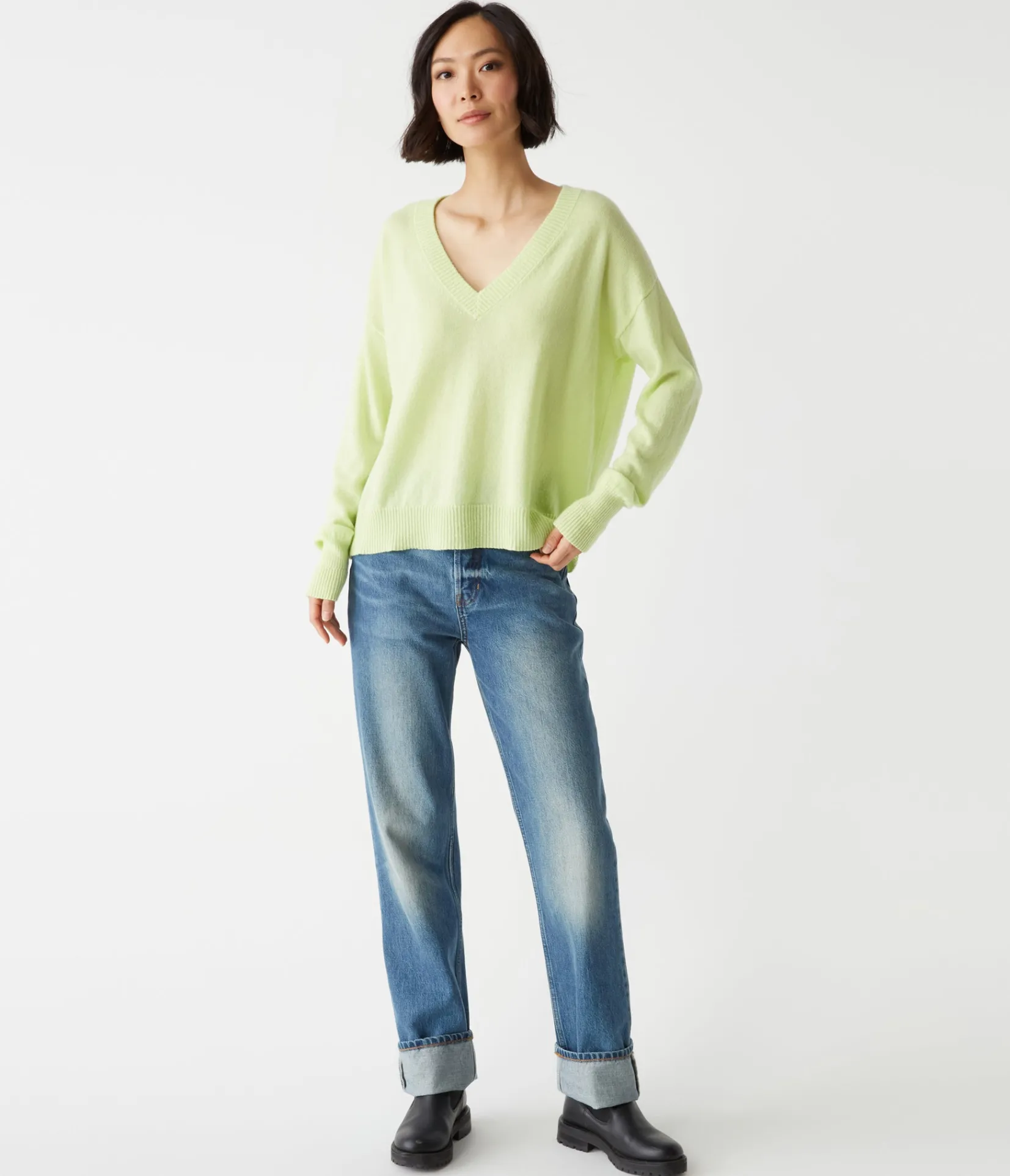 gemma_vneck_cashmere_sweater_5.webp Michael Stars Gemma V-Neck Cashmere Sweater- Sweaters & Cardigans