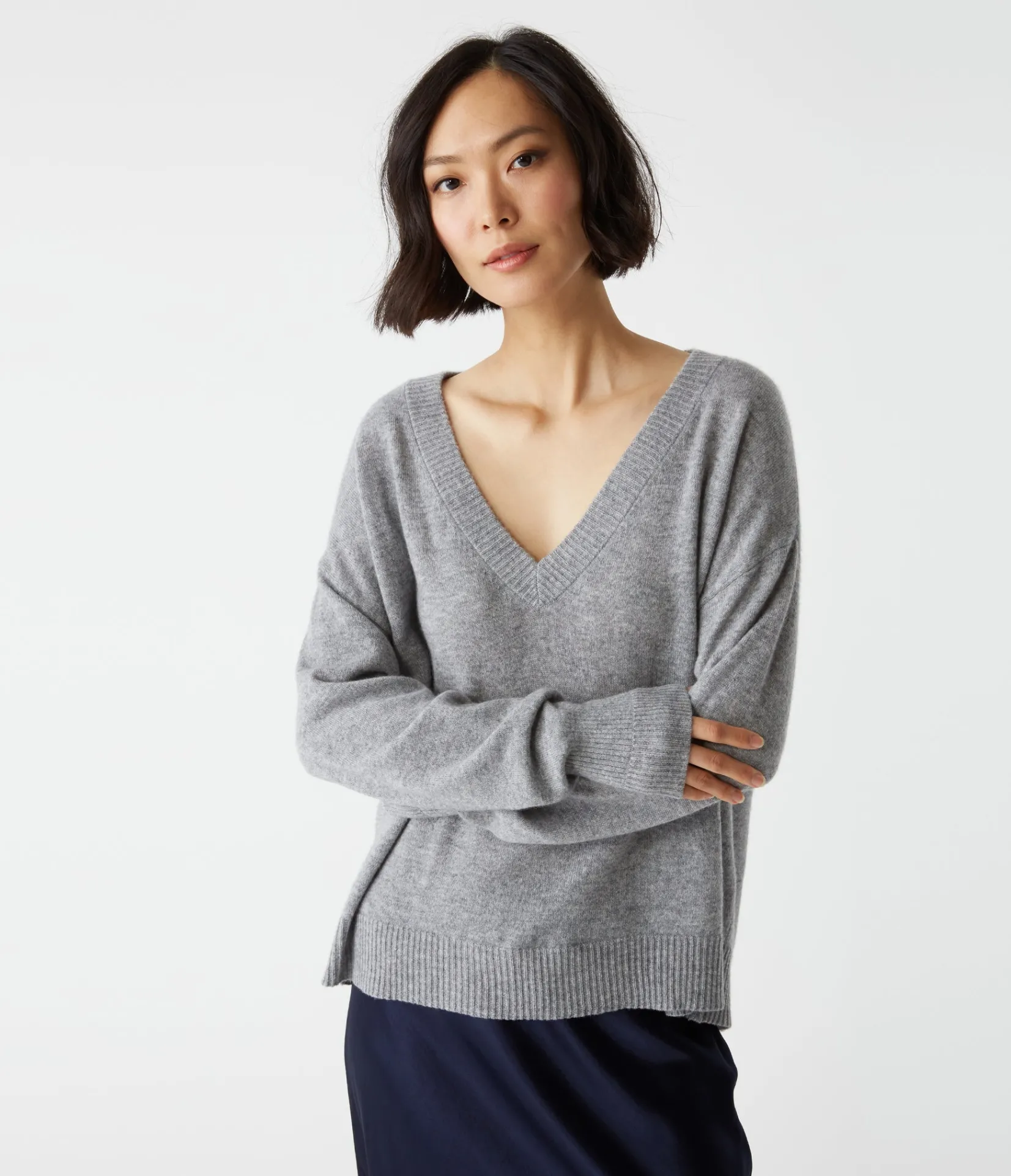gemma_vneck_cashmere_sweater_8.webp Michael Stars Gemma V-Neck Cashmere Sweater- Sweaters & Cardigans