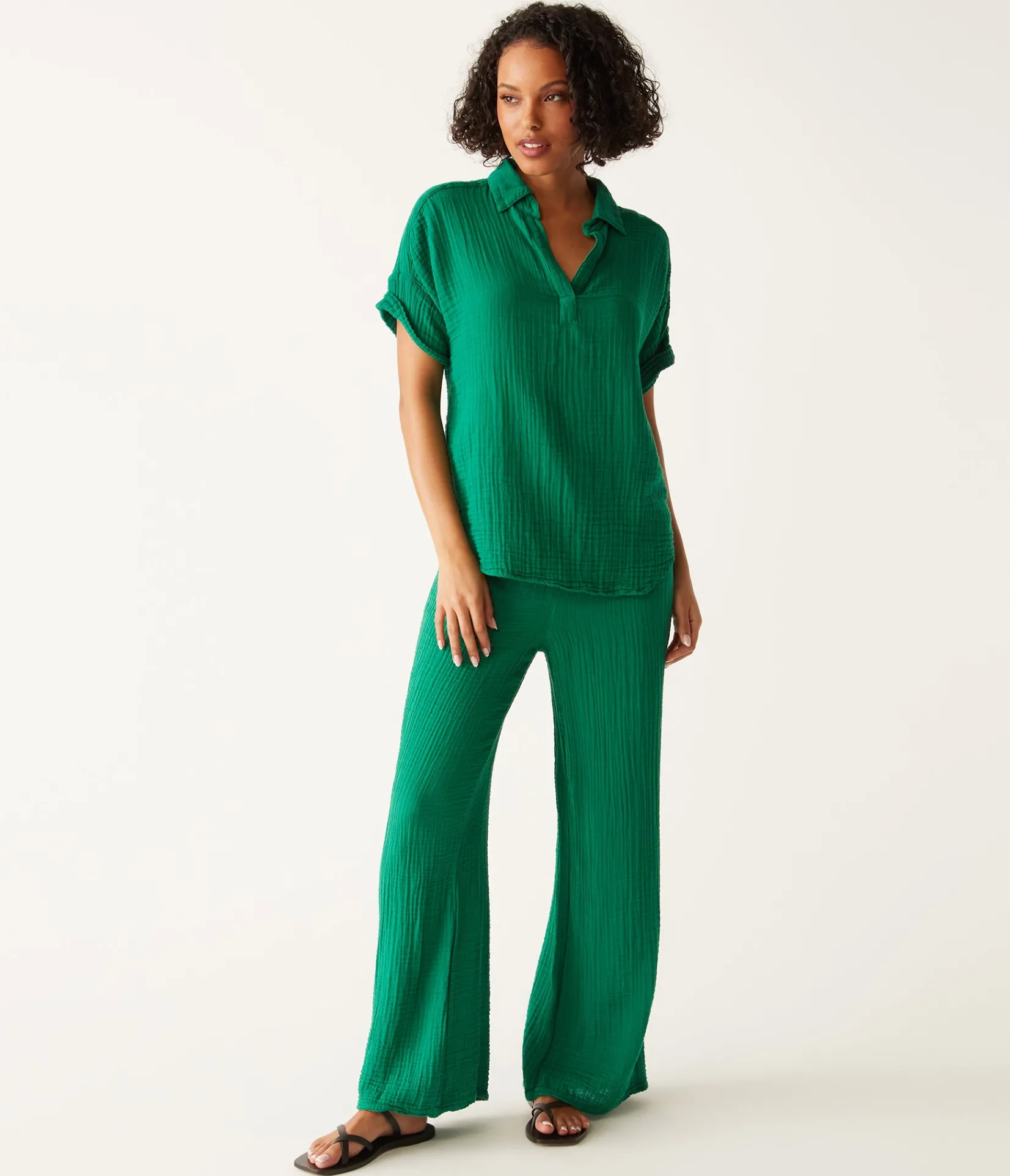 gigi_gauze_popover_top_1.webp Michael Stars Gigi Gauze Popover Top- Tops, Blouses & Shirts