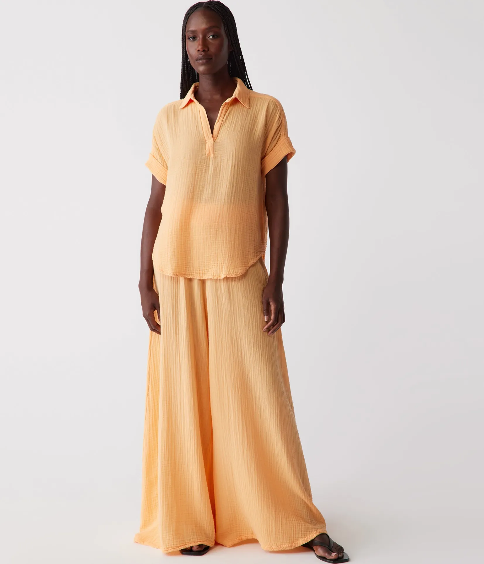 gigi_gauze_popover_top_10.webp Michael Stars Gigi Gauze Popover Top- Tops, Blouses & Shirts