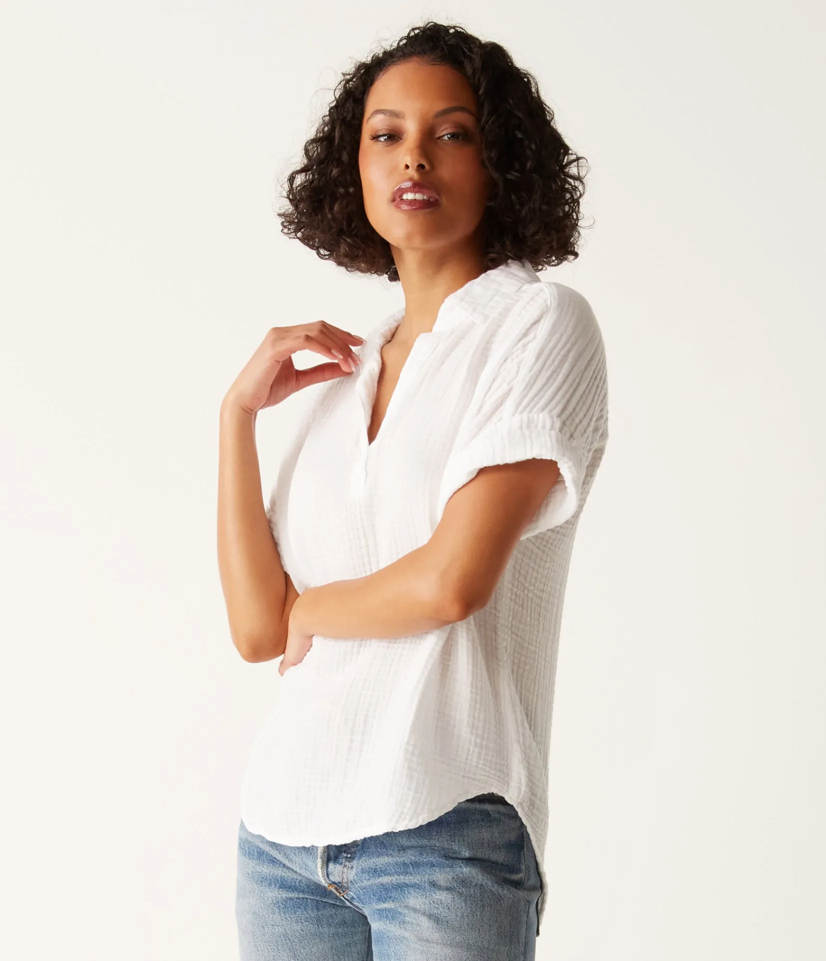 gigi_gauze_popover_top_19.webp Michael Stars Gigi Gauze Popover Top- Tops, Blouses & Shirts