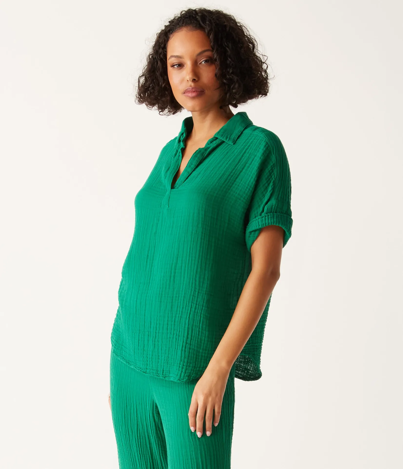 gigi_gauze_popover_top_2.webp Michael Stars Gigi Gauze Popover Top- Tops, Blouses & Shirts