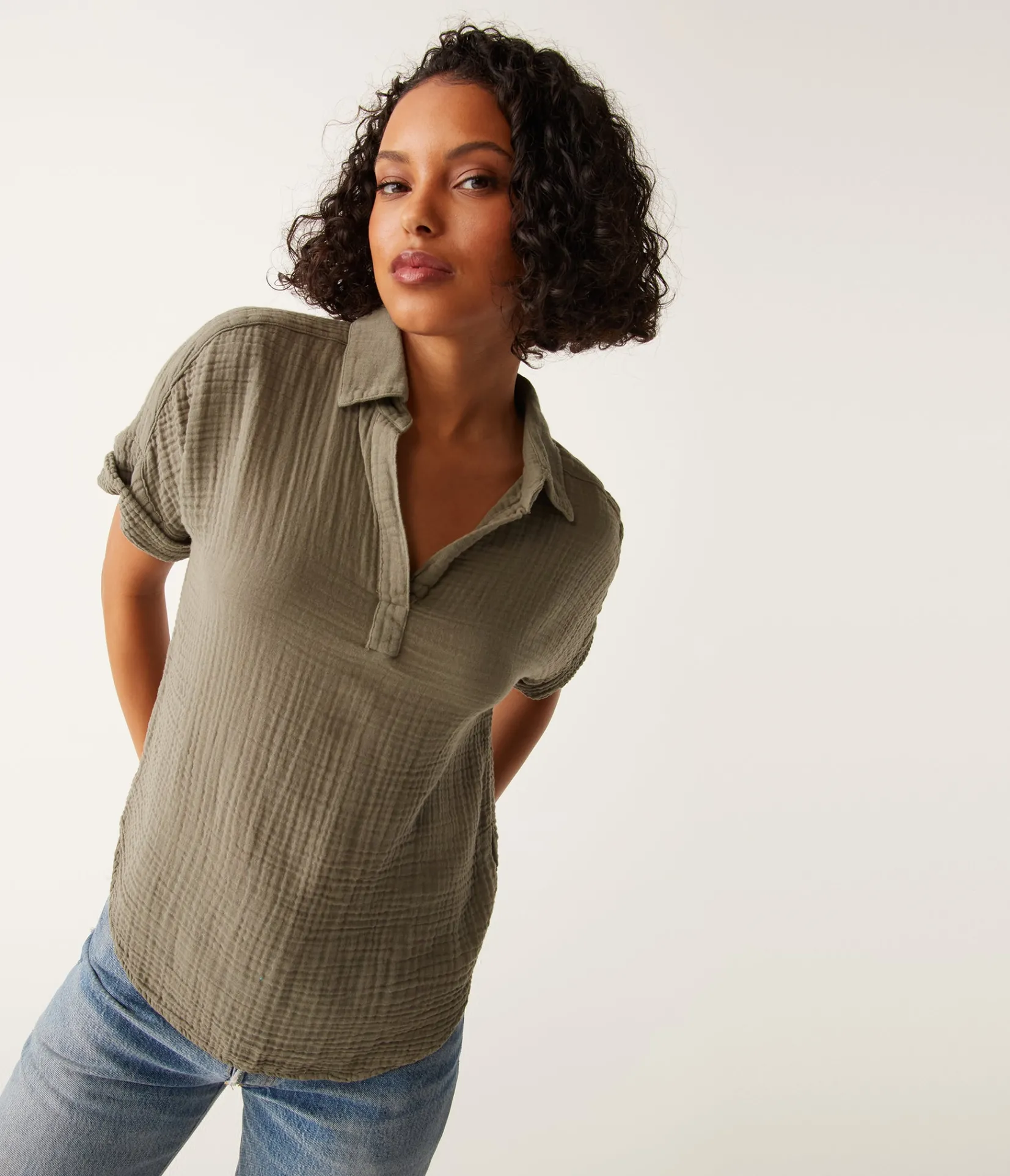 gigi_gauze_popover_top_21.webp Michael Stars Gigi Gauze Popover Top- Tops, Blouses & Shirts