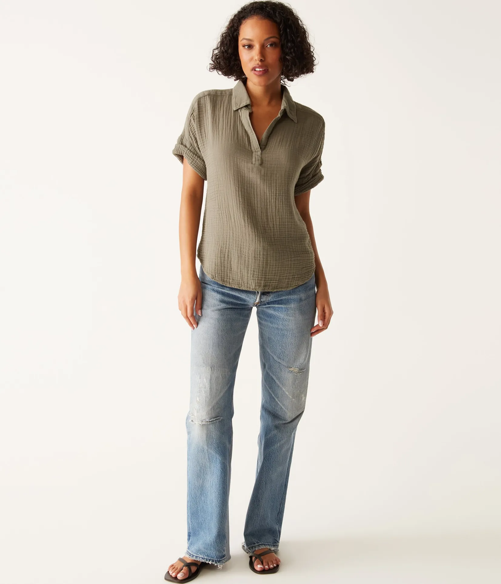 gigi_gauze_popover_top_22.webp Michael Stars Gigi Gauze Popover Top- Tops, Blouses & Shirts