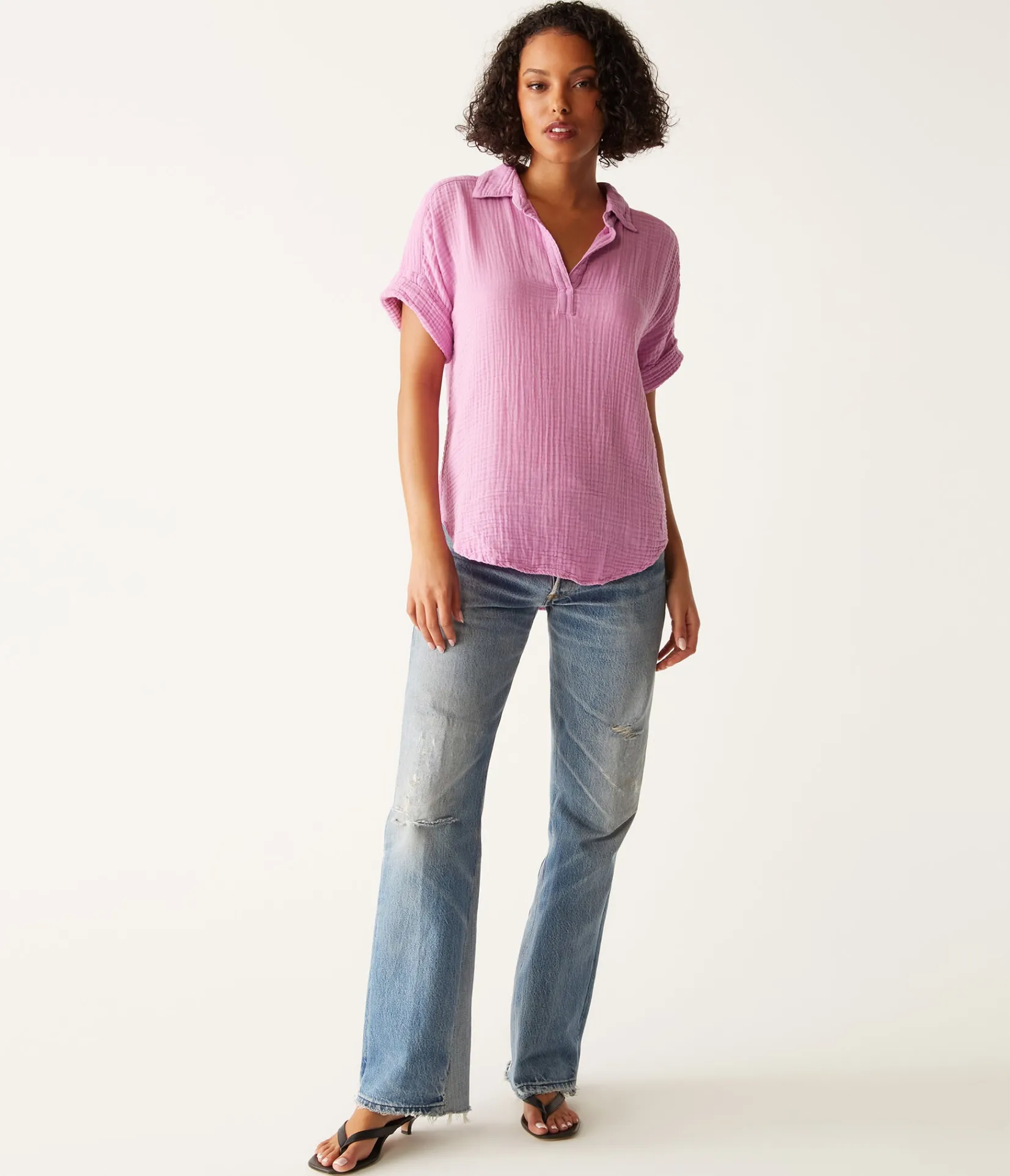 gigi_gauze_popover_top_26.webp Michael Stars Gigi Gauze Popover Top- Tops, Blouses & Shirts