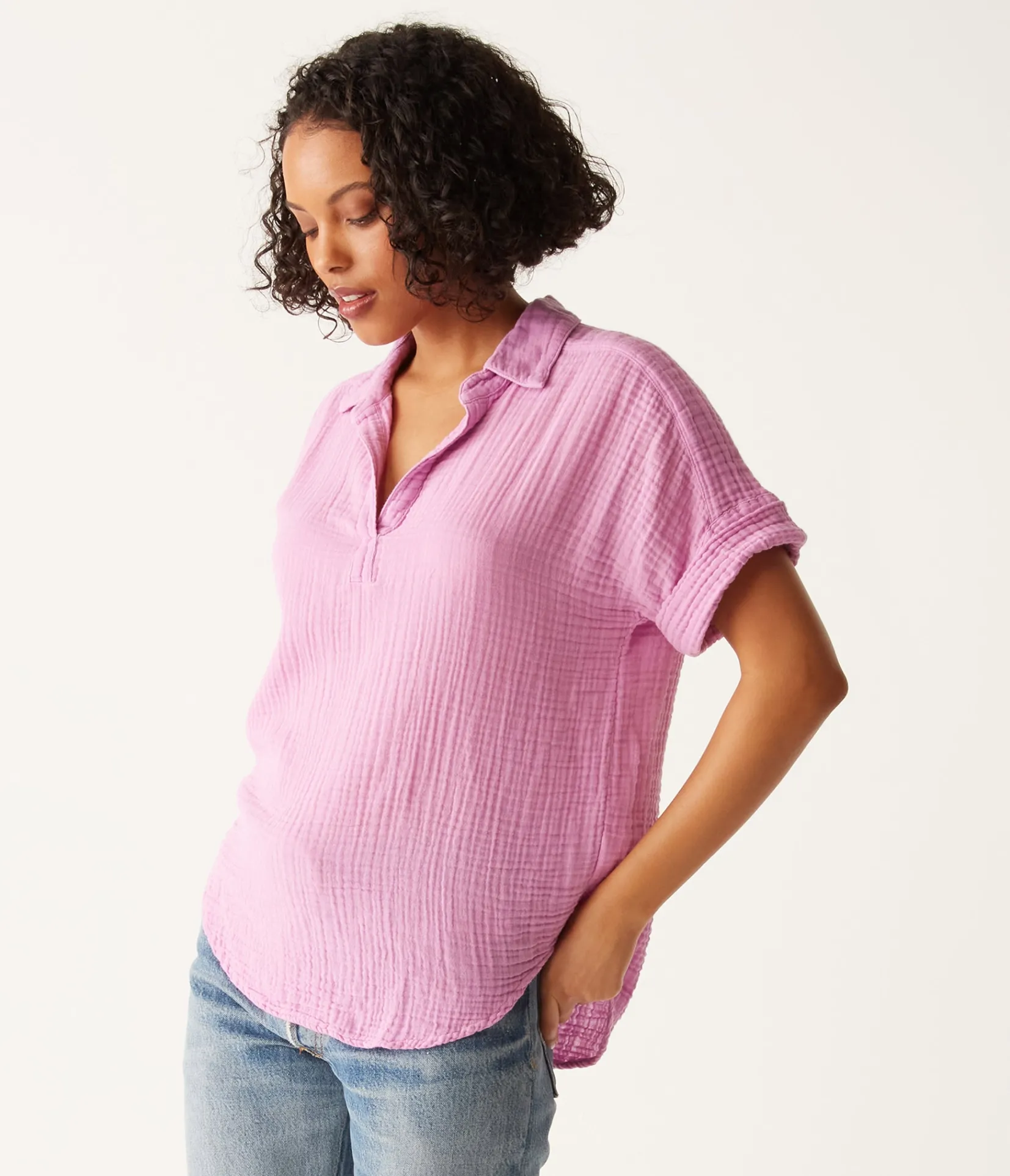 gigi_gauze_popover_top_27.webp Michael Stars Gigi Gauze Popover Top- Tops, Blouses & Shirts
