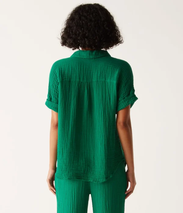 Michael Stars Gigi Gauze Popover Top- Tops, Blouses & Shirts