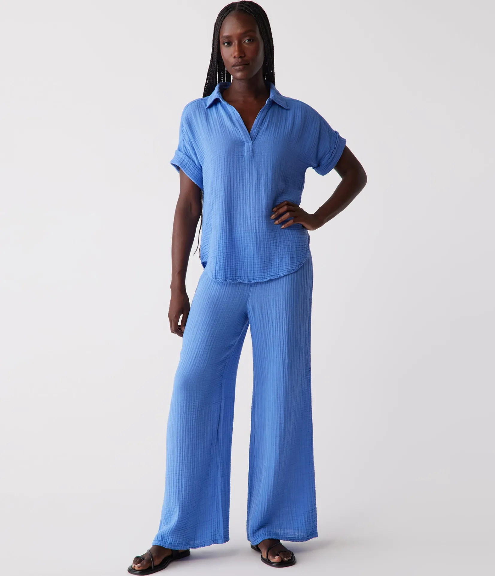 gigi_gauze_popover_top_30.webp Michael Stars Gigi Gauze Popover Top- Tops, Blouses & Shirts