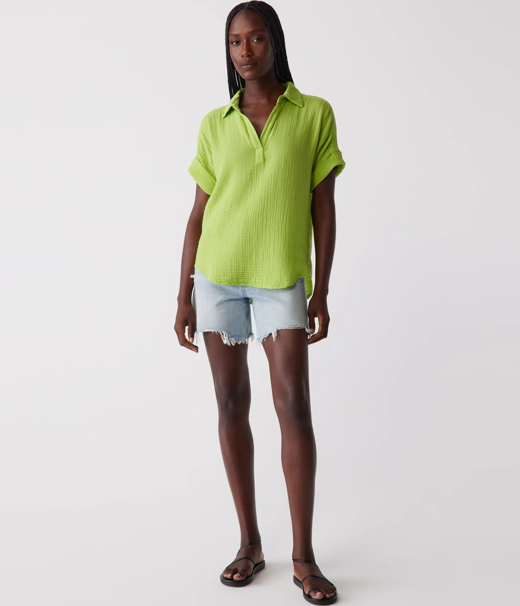 gigi_gauze_popover_top_34.webp Michael Stars Gigi Gauze Popover Top- Tops, Blouses & Shirts