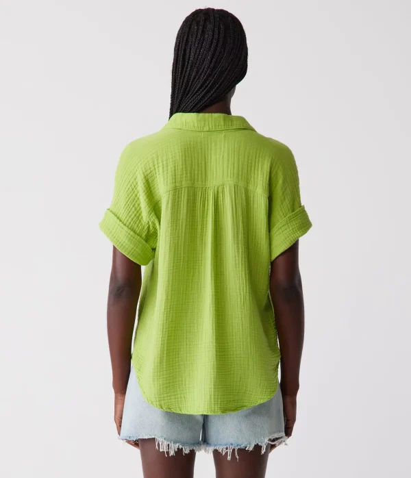 Michael Stars Gigi Gauze Popover Top- Tops, Blouses & Shirts