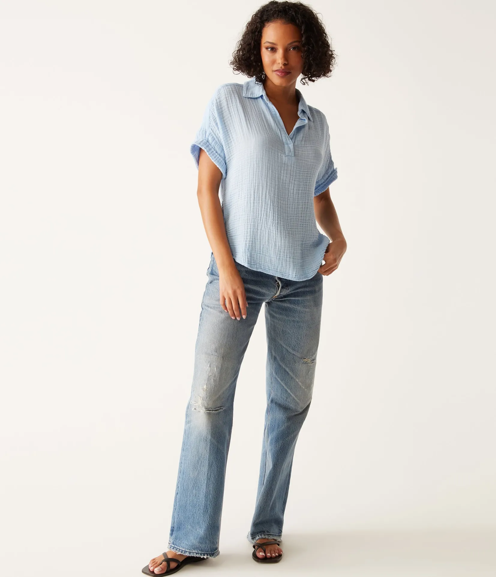 gigi_gauze_popover_top_41.webp Michael Stars Gigi Gauze Popover Top- Tops, Blouses & Shirts