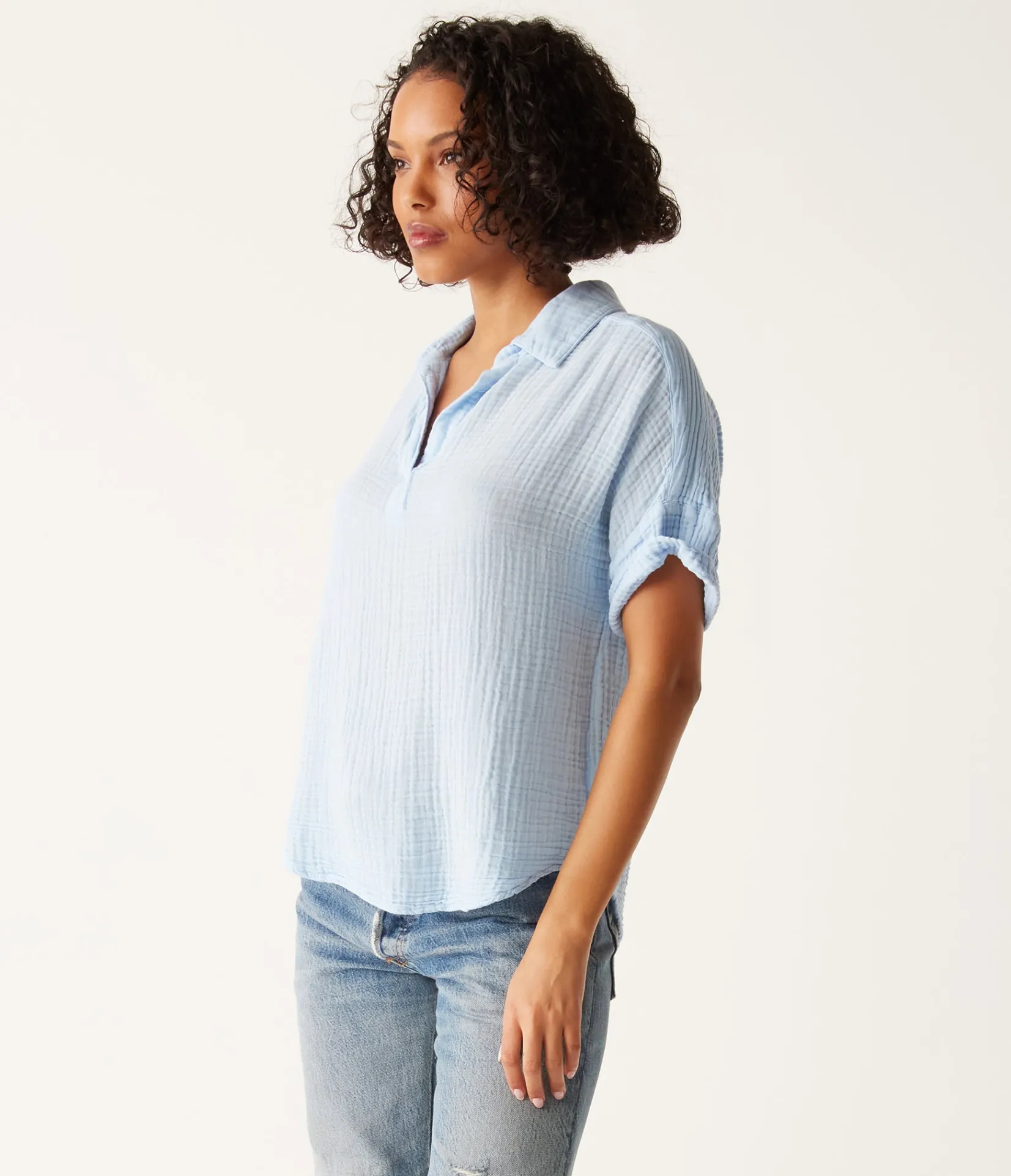 gigi_gauze_popover_top_42.webp Michael Stars Gigi Gauze Popover Top- Tops, Blouses & Shirts