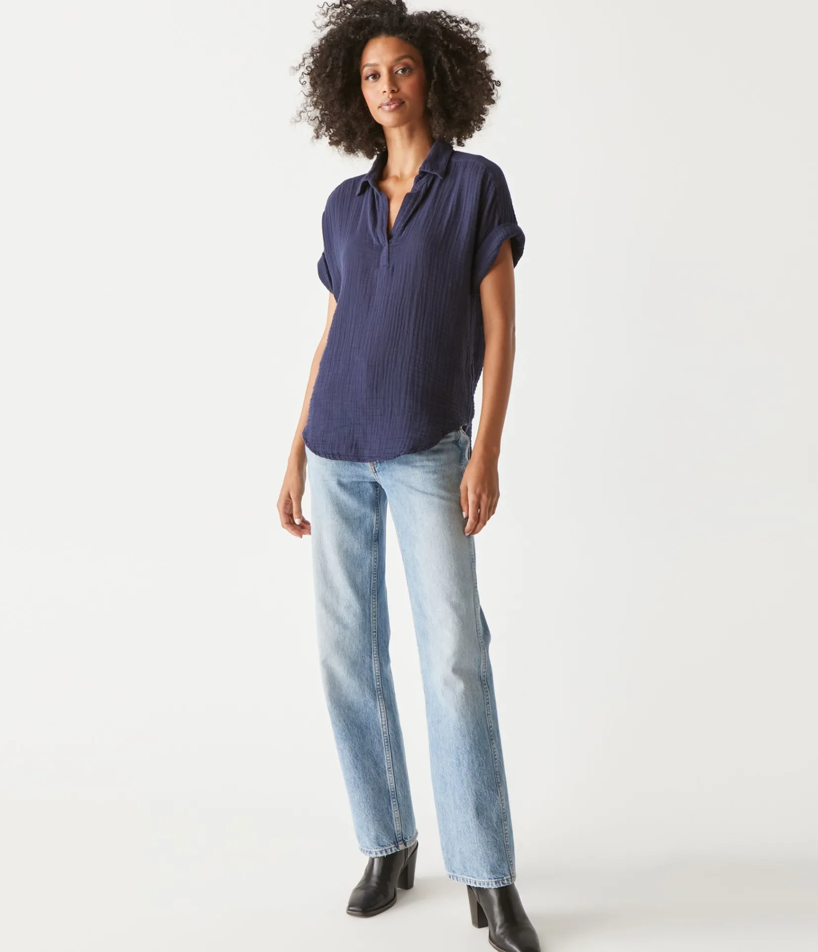 gigi_gauze_popover_top_57.webp Michael Stars Gigi Gauze Popover Top- Tops, Blouses & Shirts