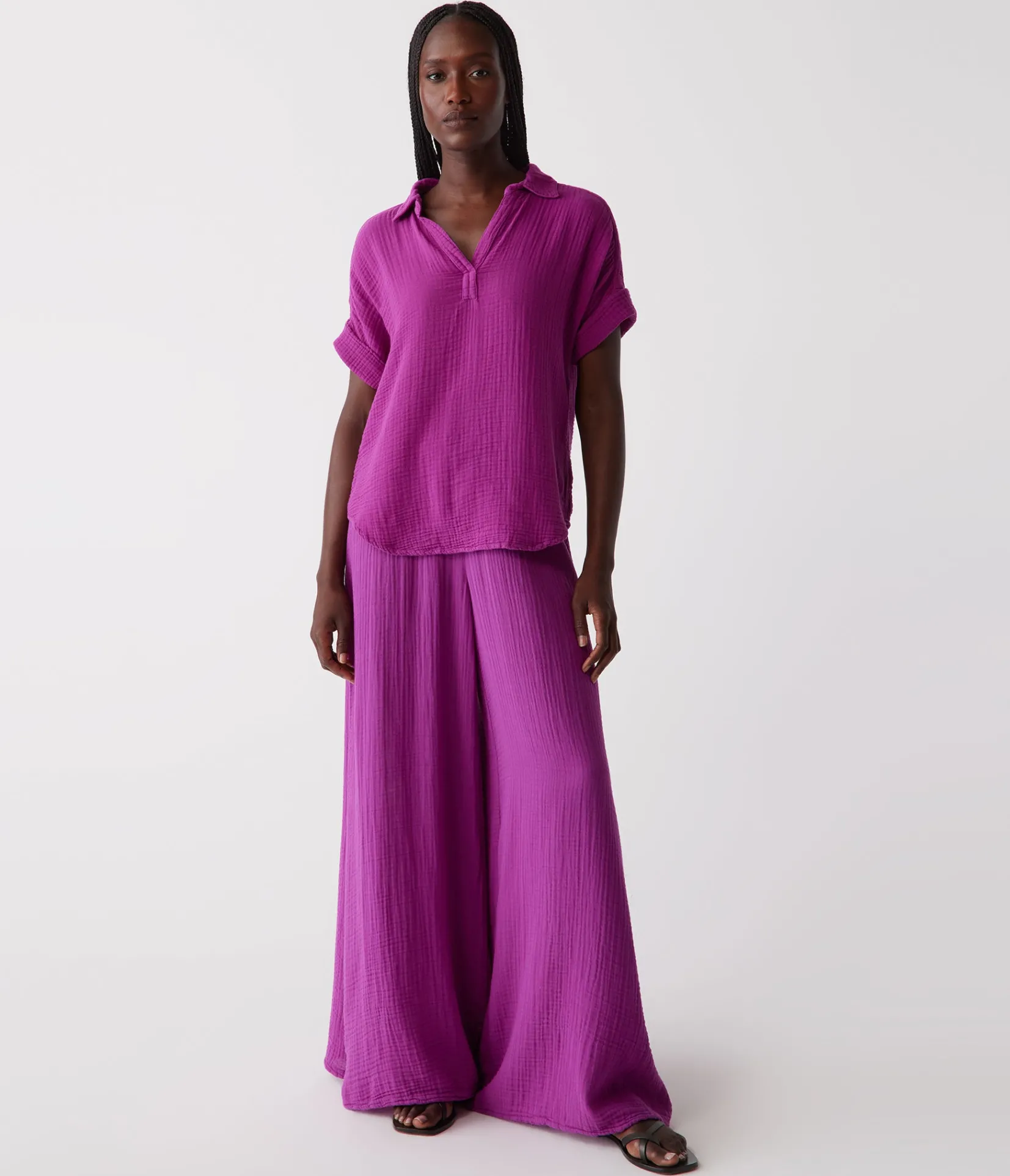 gigi_gauze_popover_top_69.webp Michael Stars Gigi Gauze Popover Top- Tops, Blouses & Shirts