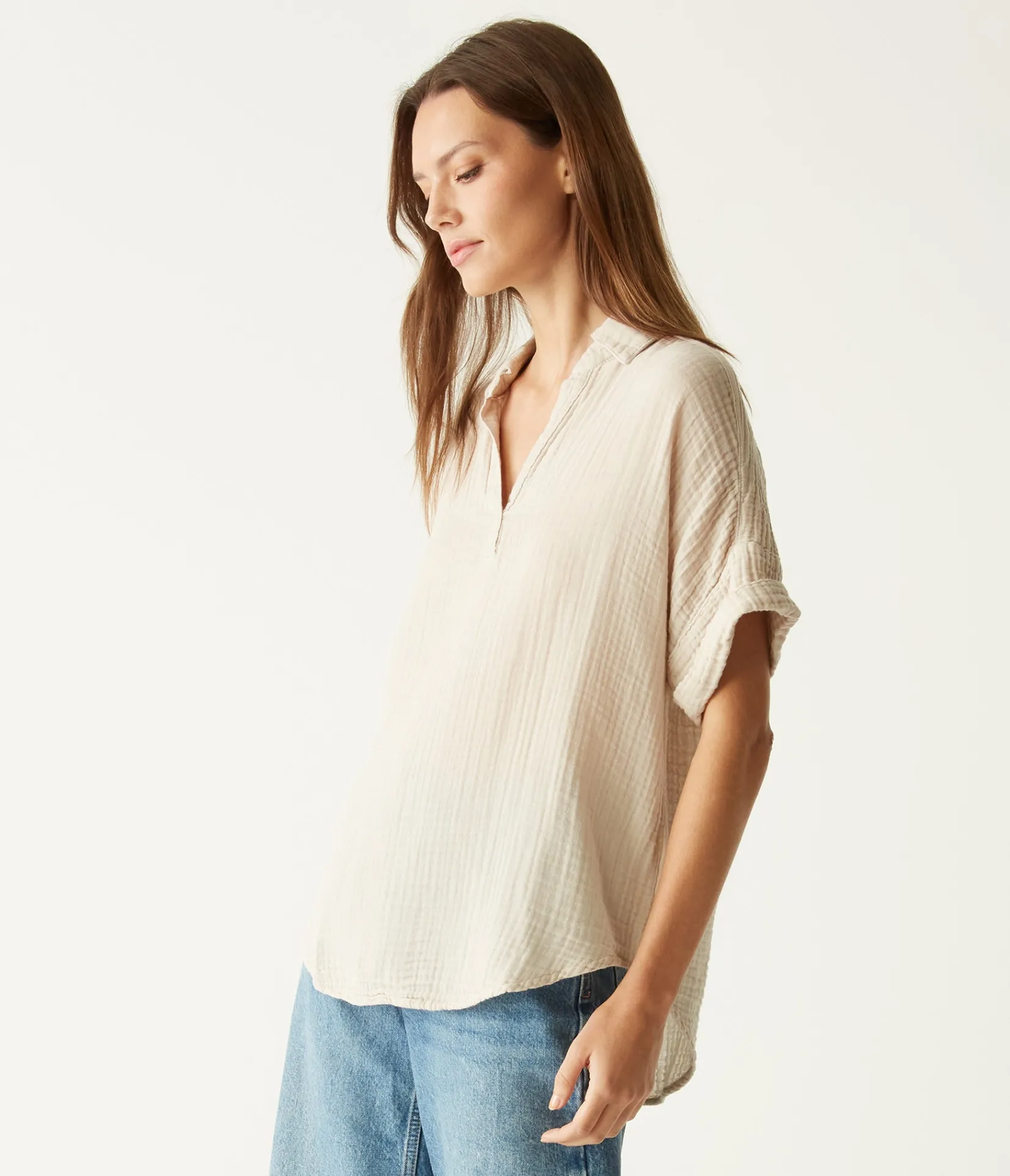 gigi_gauze_popover_top_7.webp Michael Stars Gigi Gauze Popover Top- Tops, Blouses & Shirts